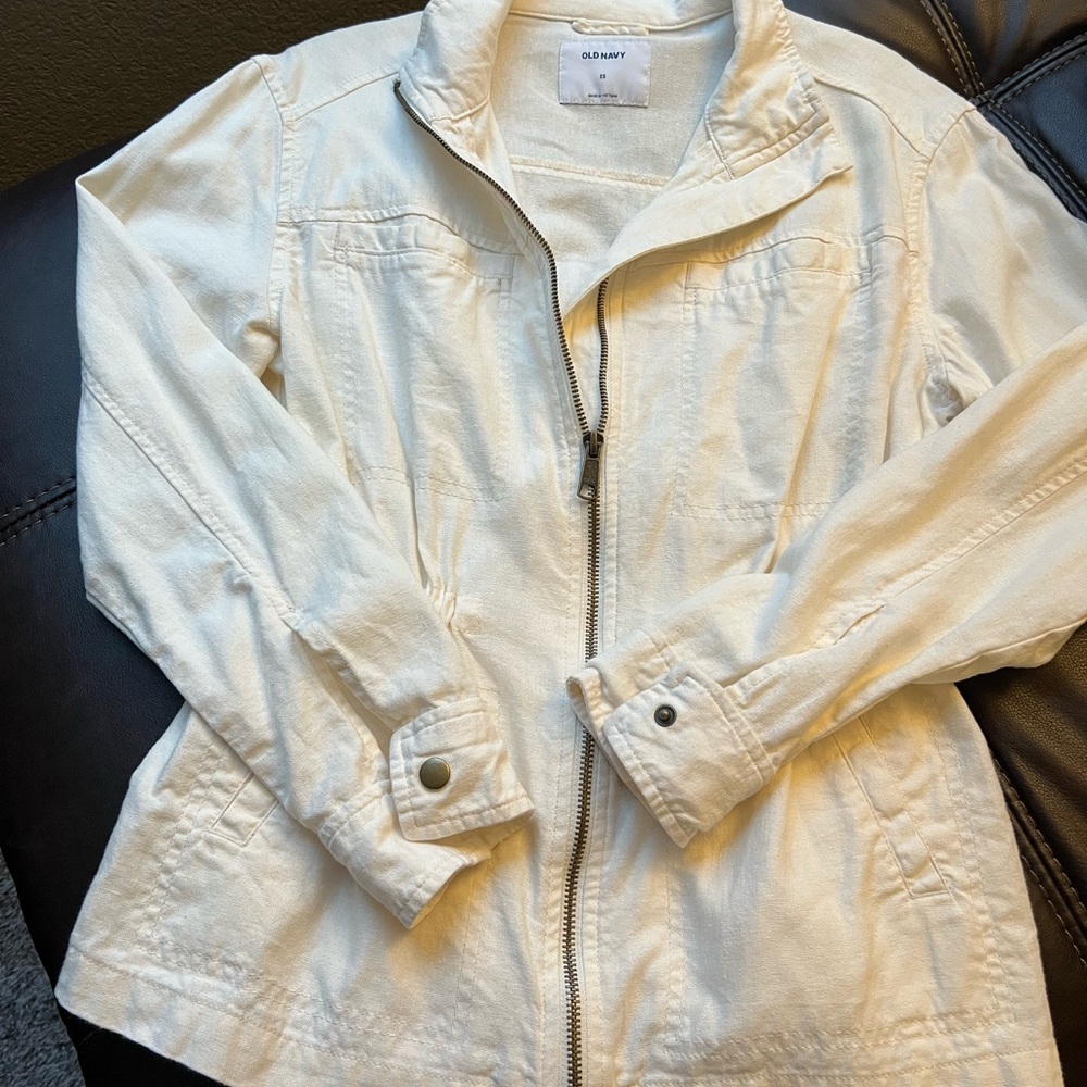 Old Navy Women's Off-White Utility Jacket